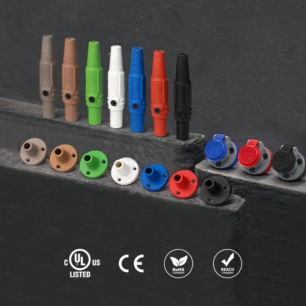 KUPO Power K-LOK 150A Mini-Cam single-pole cam-type connector family in compact form factor